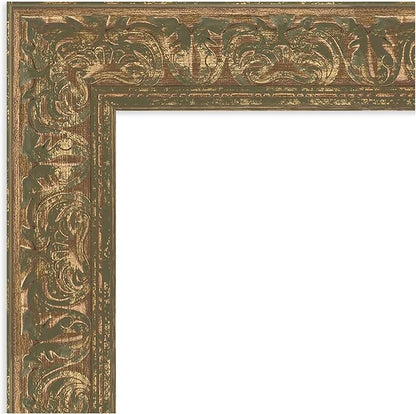 Amanti Art Bronze Bathroom Mirror for Over Sink, 27x23 Luxe Bronze Gold Rectangle Vanity Mirror, Small Traditional Frame, Hangs Horizonally and Vertically, Bathroom Wall Decor, Beveled Edge