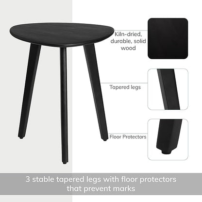 MH London Side Table - Wandsworth Wooden End Table - Exclusively Designed Hand Crafted Small Tables - Contemporary Triangle End Table for Living Room, Bedroom Bedside Tables and Office