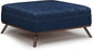 SIMPLIHOME Owen 36 inch Wide Mid Century Modern Square Coffee Table Storage Ottoman in Distressed Dark Blue Vegan Faux Leather, Assembled, for the Living Room, Entryway and Family Room