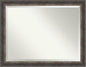 Amanti Art Brown Wall Mirror 35x45 Bark Rustic Char Rectangle Bathroom Mirror for Wall Decor Living Room, X-Large Rustic Farmhouse Frame, Hangs Horizonally and Vertically, Bathroom Decor, Beveled Edge