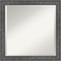 Amanti Art Grey Wall Mirror 23x23 Angled Metallic Rainbow Square Bathroom Mirror for Wall Decor Living Room, Medium Modern Contemporary Wood Frame, Hangs Horizonally and Vertically, Bathroom Decor