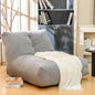 Bean Bag Chairs for Adults, Memory Foam Bean Bag Chair, Spacious Single Sofa, Ergonomic Support Reading Floor Sofa Chair with Filler, Comfy Cozy Beanbag Couch for Bedroom Living Room (Grey)