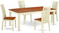 East West Furniture QUIP5-BMK-W 5 Piece Dinette Set for 4 Includes a Rectangle Dining Room Table with Butterfly Leaf and 4 Kitchen Dining Chairs, 40x78 Inch, Buttermilk & Cherry