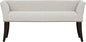 Madison Park Accent Bench for Living Room, Upholstered with Nailhead Trim, & Padded Seat Entryway Bench Small, End of Bed Bench with Back, 49.5" W x 19.25" D x 23" H, White Cream