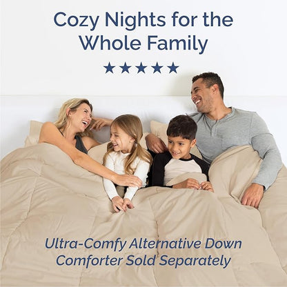 Cal King Size 4 Piece Sheet Set - Comfy Breathable & Cooling Bed Sheets Set - Hotel Luxury Bedding for Women, Men, Kids, Teens, Boys & Girls - Deep Pockets, Ultra-Soft, Wrinkle Free - Oeko-Tex - Cream