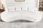 Homguava 104'' Modular Sectional Sofa,Curved Modern Sofa with Memory Foam,Deep Seat Cloud Couch with 4 Pillows,Upholstered Oversized Couches for Living Room Apartment Office,No Assembly Required,Beige