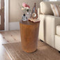 Athaliah Wooden Tree Stump Stool,Decorative Garden Stool Wood Stump Table Round Side Table Wood End Table,Rustic Vintage Table for Living Room Bedroom Balcony Family and Office 19.25" Tall