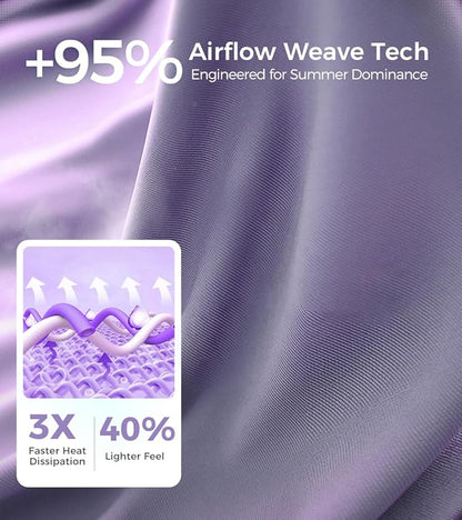 GTRACING Gaming Chair with Foot Rest & Pocket Spring Cushion, Breathable Fabric for Home Office Desk, Ergonomic High Back Computer Chair with Headrest & Lumbar Support, Lavender Purple