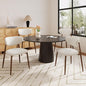 Dining Chairs Set of 4, Ergonomic Fabric Upholstered Seating with Wood Look Metal Legs and Anti Slip Pads, for Home and Restaurant Use, Beige
