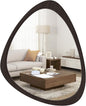 WallBeyond Asymmetrical Mirror, Irregular Wall Mirror, Wall Mirrors Decorative for Bedroom Living Room Entryway Hall, Wood Mirror for mid Century Modern Decor 25" H x 20" W, Black