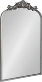 Kate and Laurel Arendahl Traditional Ornate Wall Mirror, 19 x 31, Antique Silver, Decorative Mirror with Baroque Inspired Detailing
