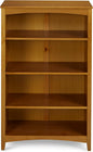 Shaker Style 4 Shelf Bookcase / Solid Wood / 48" High / Adjustable Shelving / Closed Back / Display Bookshelf for Living Room, Bedroom, Home and Office, Cherry