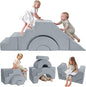 MeMoreCool Foam Climbing Toddler Couch, Modular Kids Sofa with Slide & Stair, Convertible Baby Couch for Playroom, Sectional Furniture for Crawling, Climbing, and Kids’ Play