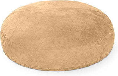 Jaxx 6 Foot Cocoon - 2-in-1 Convertible Bean Bag Bed & Large Bean Bag Chair for Adults, Camel