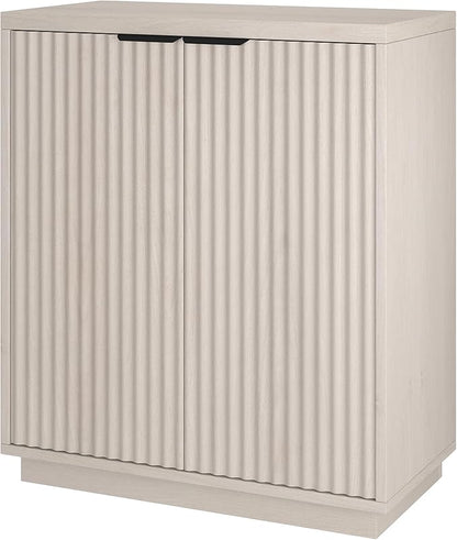 Henn&Hart 28" Wide Rectangular Accent Cabinet in Alder White, for Home, Living Room, Bedroom, Entertainment Room, Office