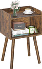 Yoobure Mid Century Modern Nightstand for Small Spaces - Small Side Table with Storage Shelf, Wood End Table Night Stand, Vintage End Tables Living Room, Minimalist Side Tables for Bedroom Dorm Office