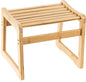 Bamboo Step Stool for Kids - Shoe Changing Foot Rest Stool for Living Room, Bedroom, Garden Leisure, Outdoor (Natural)