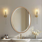 OVALCREST - Oval Wooden Beveled Wall Mirror for Home Decor, Bathroom, Vanity, Bedroom, Living Room, Hallway - London Style (Gold Spray) 25.1 x 37.1