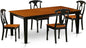 East West Furniture QUKE5-BCH-W 5 Piece Kitchen Table Set for 4 Includes a Rectangle Dining Room Table with Butterfly Leaf and 4 Dining Chairs, 40x78 Inch, Black & Cherry