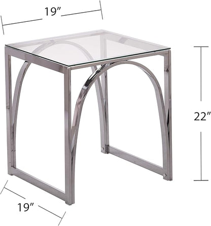 SEI Furniture Stevenly End Table, Chrome