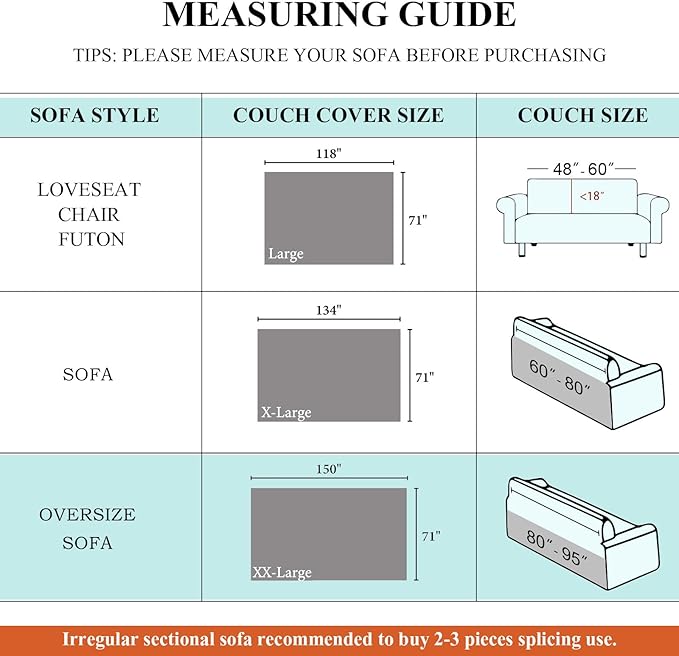 STACYPIK Stylish Blue Sofa Cover Chenille Herringbone Couch Covers for 3 Cushion Couch Cat Scratches Couch Covers for Sectional Sofa Pet Protector Futon Loveseat Cover Multi-Use Throw Blanket-71x150IN
