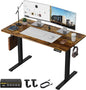 Electric Standing Desk Adjustable Height Stand Up Desk Ergonomic Sit Stand Desk for for Work Office Home Computer Desk Workstation (Rustic Brown C65, 48 * 24)