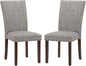 COLAMY Upholstered Parsons Dining Chairs Set of 2, Fabric Dining Room Kitchen Side Chair with Nailhead Trim and Wood Legs - Boho