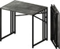 Small Folding Computer Desk 32 inch, Writing Gaming Computer Desk for Small Spaces, No Assembly Required Office Desk, Grey