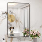 WEER Black Framed Bathroom Mirror, 24X36 Inch Rounded Rectangle Black Bathroom Mirror, Matte Black Bathroom Vanity Mirror for Wall, Anti-Rust, Tempered Glass, Hangs Horizontally or Vertically