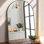 FORBATH Arched Mirror 30x48 Inch, Black Arched Bathroom Mirror Wall Mounted Modern Black Aluminum Frame Decor Large Dresser Mirror for Bedroom Living Room Entryway, Hanging or Leaning Against Wall