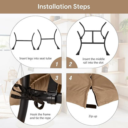 Lazy Chair with Folding Ottoman Modern Large Accent Chair,Contemporary Lounge Leisure Sofa Chair with Armrests Upholstered Sofa Armchair Reading Chair for Bedroom,Dorm & Office(Khaki-f)