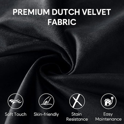 3 Ft Large Bean Bag Chairs for Adults/Teens with Memory Foam Filling, Comfy Bean Bag Sofa with Filler Included, Soft Dutch Velvet Fabric Beanbags,3 Foot, Black