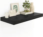 12" Deep Black Floating Shelves,Over Toilet Long Wall Mounted Modern Farmhouse 36 inches,Wall Shelves with Invisible Brackets for Bedroom, Bathroom, Living Room, Kitchen, Set of 1