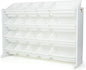 Humble Crew Extra-Large Toy Organizer with 20 Plastic Bins – White/White Storage Rack with 4-Tier Shelves, Anti-Tip Safety, for Kids’ Rooms, Playrooms, Nurseries & Classrooms