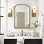 WallBeyond Wood Bathroom Mirrors for Wall Mounted, 24" x 36" Rustic Wood Frame Wall Mirrors Decorative for Living Room or Bedroom Vanity Mirror, Honey-Colored
