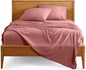 Bare Home Full XL Sheet Set - Luxury 1800 Ultra-Soft Microfiber Full Extra Long Bed Sheets - Double Brushed - Deep Pockets - Easy Fit - 4 Piece Set - Bedding Sheets & Pillowcases (Full XL, Dusty Rose)