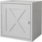 FUSUNBAO Magic DIY Cube Storage Organizer Stackable Cubes for Home Books Clothes Toy-Modular Cubby Storage System-Office Cubical-Bookcase Closet (Pure White-Washed, Door Cube)