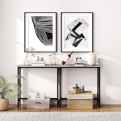 HollyHOME Narrow Hallway Table, 29.5" Small Console Table, Slim Entryway Table, Sofa Table, for Hallway, Bedroom, Living Room, Foyer, Dark Grey Visit The Store