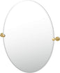 Gatco 4239LG Latitude II Oval Mirror Brushed Brass, 32 H x 28.5 W