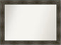 Amanti Art Brown Bathroom Mirror for Over Sink, 33x44 Rail Rustic Char Rectangle Vanity Mirror, X-Large Country Rustic Frame, Hangs Horizonally and Vertically, Bathroom Wall Decor, Non-Beveled Edge