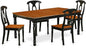 East West Furniture DOKE5-BCH-W 5 Piece Dining Room Furniture Set Includes a Rectangle Kitchen Table with Butterfly Leaf and 4 Dining Chairs, 42x78 Inch, Black & Cherry