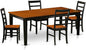 East West Furniture QUPF5-BCH-W 5 Piece Dining Table Set for 4 Includes a Rectangle Kitchen Table with Butterfly Leaf and 4 Kitchen Dining Chairs, 40x78 Inch, Black & Cherry
