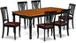 East West Furniture DOAV7-BCH-LC 7 Piece Kitchen Table & Chairs Set Consist of a Rectangle Butterfly Leaf Dining Table and 6 Faux Leather Upholstered Chairs, 42x78 Inch, Black & Cherry