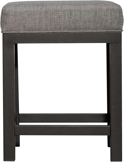 Liberty Furniture Industries Tanners Creek Uph Console Stool (3 Piece Set), W19 x D16 x H25, Medium Gray