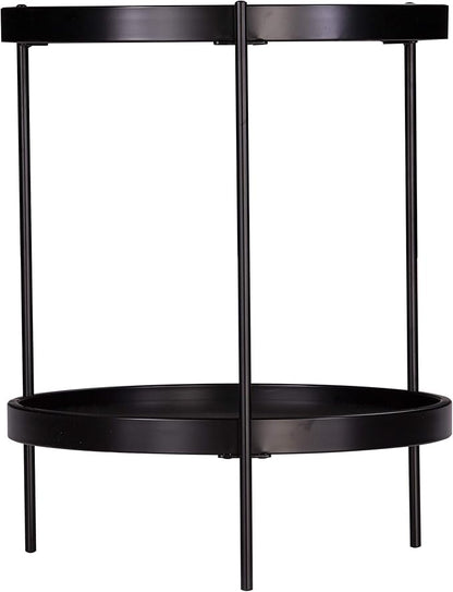 SEI Furniture Verlington End Table, Black