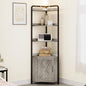 IDEALHOUSE 70.9 Inch Corner Cabinet 5-Tier Tall Corner Cabinet Farmhouse Bookshelves Rustic Storage Rack Industrial Bookcase Plant Stand for Living Room, Bedroom, Home Office, Kitchen