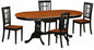 East West Furniture PLNI5-BCH-W 5 Piece Dining Room Furniture Set Includes an Oval Wooden Table with Butterfly Leaf and 4 Kitchen Dining Chairs, 42x78 Inch, Black & Cherry