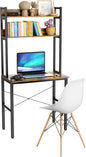 Aquzee 31 Inch Desk Hutch, Teen Desk with Shelves, Study Desks with Storage, Computer Desks for Small Spaces, Kids, Student, Space Saving, Easy Assemble, Rustic Brown