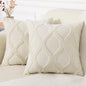 decorUhome Throw Pillow Covers 26x26 Inch Set of 2, Soft Plush Faux Fur Wool Beige Couch Pillow Covers, Decorative Neutral Pillow Cases for Bed Sofa Living Room Home Decor