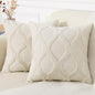 decorUhome Christmas Decorative Throw Pillow Covers 20X20 Set of 2, Soft Plush Faux Fur Wool Pillow Covers for Couch Bed Sofa Living Room, Beige